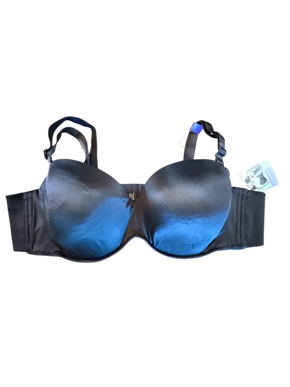 Womens NWT Catherines Strapless Multi-Way Underwire Bra 50B Black Shapewear
